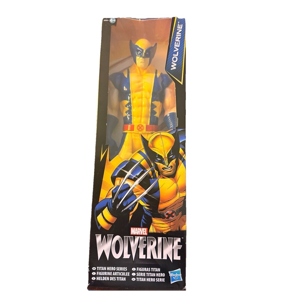 Marvel Wolverine Titan Hero Series X-Men Action Figure Hasbro Yellow Blue